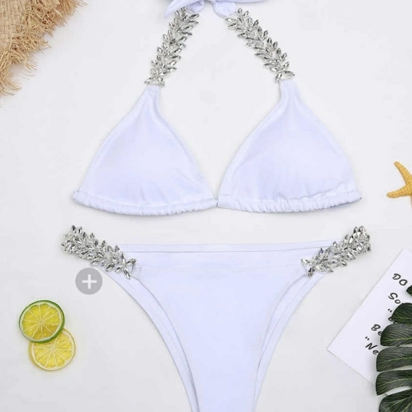 white rhinestone bikini - Picture 1 of 1